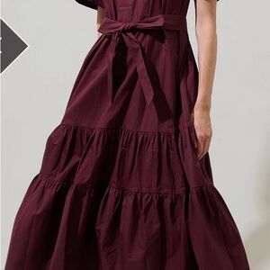 Sugarlips Deep Burgundy Maxi Dress